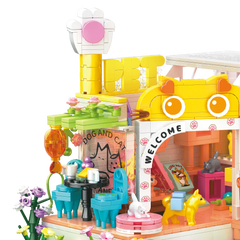 Pet Dog Cat House Building Block Kids Toy Mini Bricks Diy Assembly Games Moc Plastic Model Home Decoration Party Favors Gift