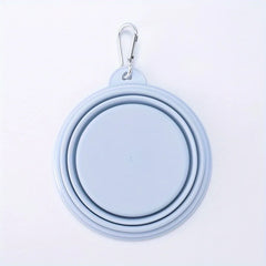 Pet Portable Foldable Bowl for Outdoor, Hanging Pet Drinking Water Feeding Silicone Bowl, Can be Used for Cats and Dogs