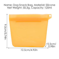 Silicone Dog Treat Pouch With Easy Closure Outside Training Pet Treat Bag Moisture-proof Dog Treat Holder For Dogs Training