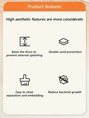 Cat Litter Box Semi Enclosed Design Large Capacity Splashproof Cover Easy Clean Non Stick Cat Toilet with Litter Scoop for Cats