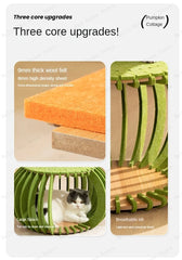 Pumpkin House Felt Cat Nest Fresh and Breathable Cat Bed Semi-enclosed Summer Pet Nest Practical Pet Furniture cat bed