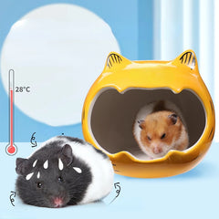 Pottery Hamster House Pet Bed Hideout Hut Hamster Gerbil Hamster House Guinea Pig Nest Sleeping Bed Ceramic House