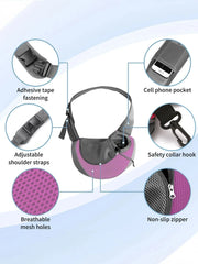 Pet Dog Carrying Bag Sling Carrier Bag Portable Comfortable Breathable Hand Free Shoulder Crossbody Bag for Dogs Accessories