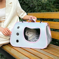 Portable Pet Cat Bag Carrier Foldable Cat Bag Breathable Shoulder Bag For Small Dogs Cats Pet Cat Dog Outing Bag Carrying Bag