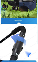 Portable Outdoor Pet Stroller Foldable and Separable Travel Pet Stroller Large Basket Pet Bag Cat and Dog Supplies