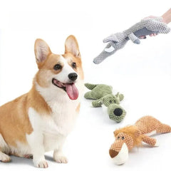 Plush Cartoon Puppy Dog Toys Pet Chew Squeak Toys Small Dogs Teeth Grinding Bite Interesting Cute and Highly Elastic Pet Toys