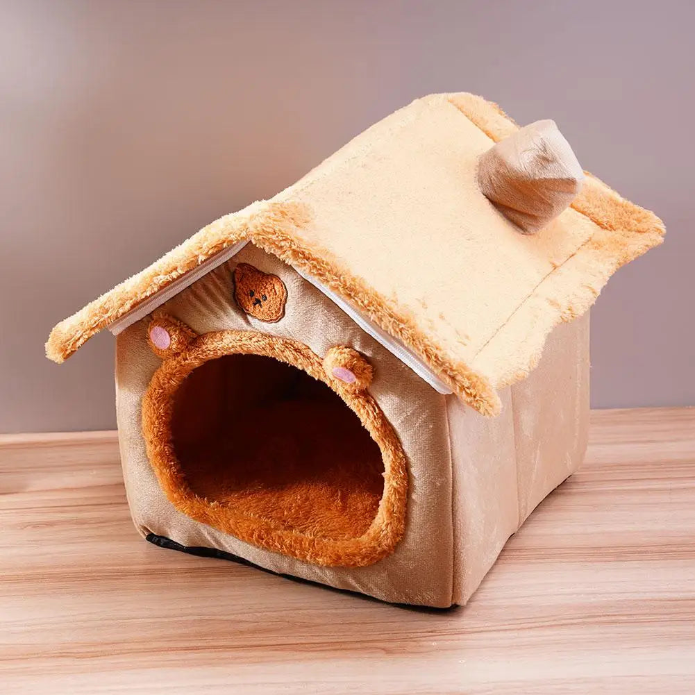 Foldable Sleeping Pet House Removable Washable Cat Cube Hide House Puppy Cave Sofa Pet Bed House for Small Dogs Medium Cats