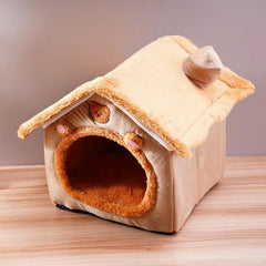 Foldable Sleeping Pet House Removable Washable Cat Cube Hide House Puppy Cave Sofa Pet Bed House for Small Dogs Medium Cats