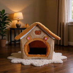 Foldable Pet House Removable Washable Cat House Puppy Cave Sofa Pet Supplies Suitable for Small and Medium Cats and Dogs