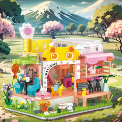 Pet Dog Cat House Building Block Kids Toy Mini Bricks Diy Assembly Games Moc Plastic Model Home Decoration Party Favors Gift