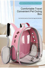 Portable Pet Backpack Outdoor Cat Supplies Transparent Shoulder Bag Pet Bag Breathable Space