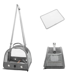 Pet Portable Travel Bag Outdoor Breathable Small Animal Carriers Equipment Zipper Double Open Oxford Small Pet Outing Supplies