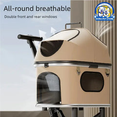 New pet stroller for outdoor use, lightweight and foldable, suitable for medium-sized and small dog and cat households. Outdoor