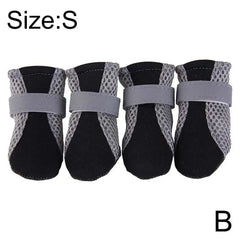 Breathable Pet Dog Shoes Outdoor Walking Net Shoes Soft Summer Pet Shoes Night Safe Non-slip Reusable Boots For Small Mediu F3D2
