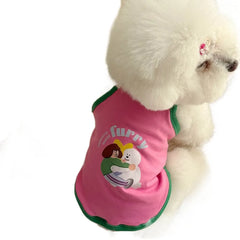 Pet Dresses Thin Strap Dogs Vest Comfortable Fabric Printed Design Puppy Camisole Breathable Soft Small Dog Cat Dress Puppy