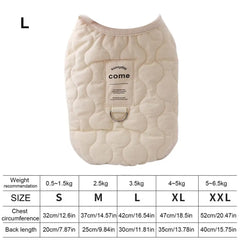 Winter Pet Coat Clothes for Cold Weather Clothing Warm Dog Clothes with Built in Harness Hole Pet Apparel for Small Dogs Cats