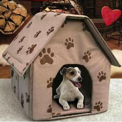 Detachable Folding Small Footprints Pet House Pet Dog Mat Portable Dog Footprint House  Warm And Comfortable