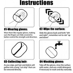 Pet Grooming Gloves Double-sided Grooming Gloves For Pets Gentle Deshedding Mitt Massager Grooming Gloves For Long And Short