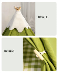 Pet Teepee Tent for Small Dogs or Cats Puppy Sweet Bed w/Thick Plush Pad Washable Dog or Cat Houses