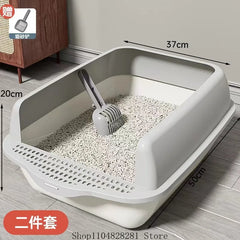 Cat litter box extra large, semi enclosed, splash proof, thickened toilet drawer, dog cat pet specific litter box